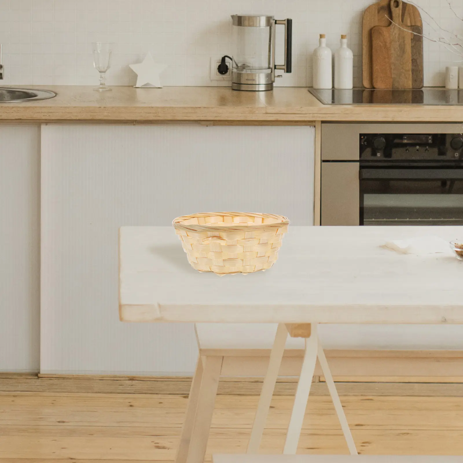 

Набор из 3 плетеных корзин для хранения: органайзеры для яиц, закусок и других мелочей, из ротанга и бамбука