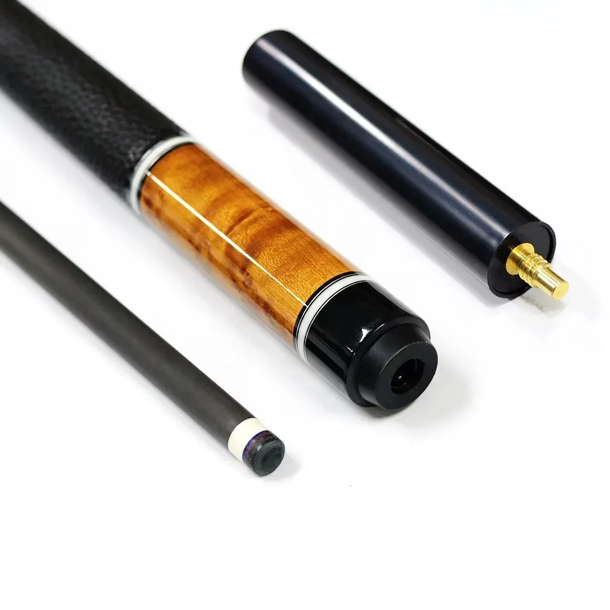 Superior Carbon Fiber Snooker Cue Stick Hot Sell Pool Cue Stainless Steel Joint 11.5/12.5mm Tip Size Maple Protectors Extension