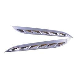 1 Pair Hood Side Vent Trim Air Intake Grille Cover Chrome Fit for Suzuki Grand Vitara SUV 2006-2008 2009 2010 2011 2012 2013