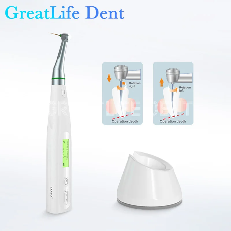GreatLife Dent COXO C Smart Mini AP Стоматологический беспроводной эндодвигатель Smart со светодиодной лампой 16:1 Стандартный угловой наконечник с локатором вершины GreatLife Dent COXO C Smart Mini AP Стоматологический беспроводной эндодвигатель Smart со светодиодной лампой 16:1 Стандартный угловой наконечник с локатором вершины