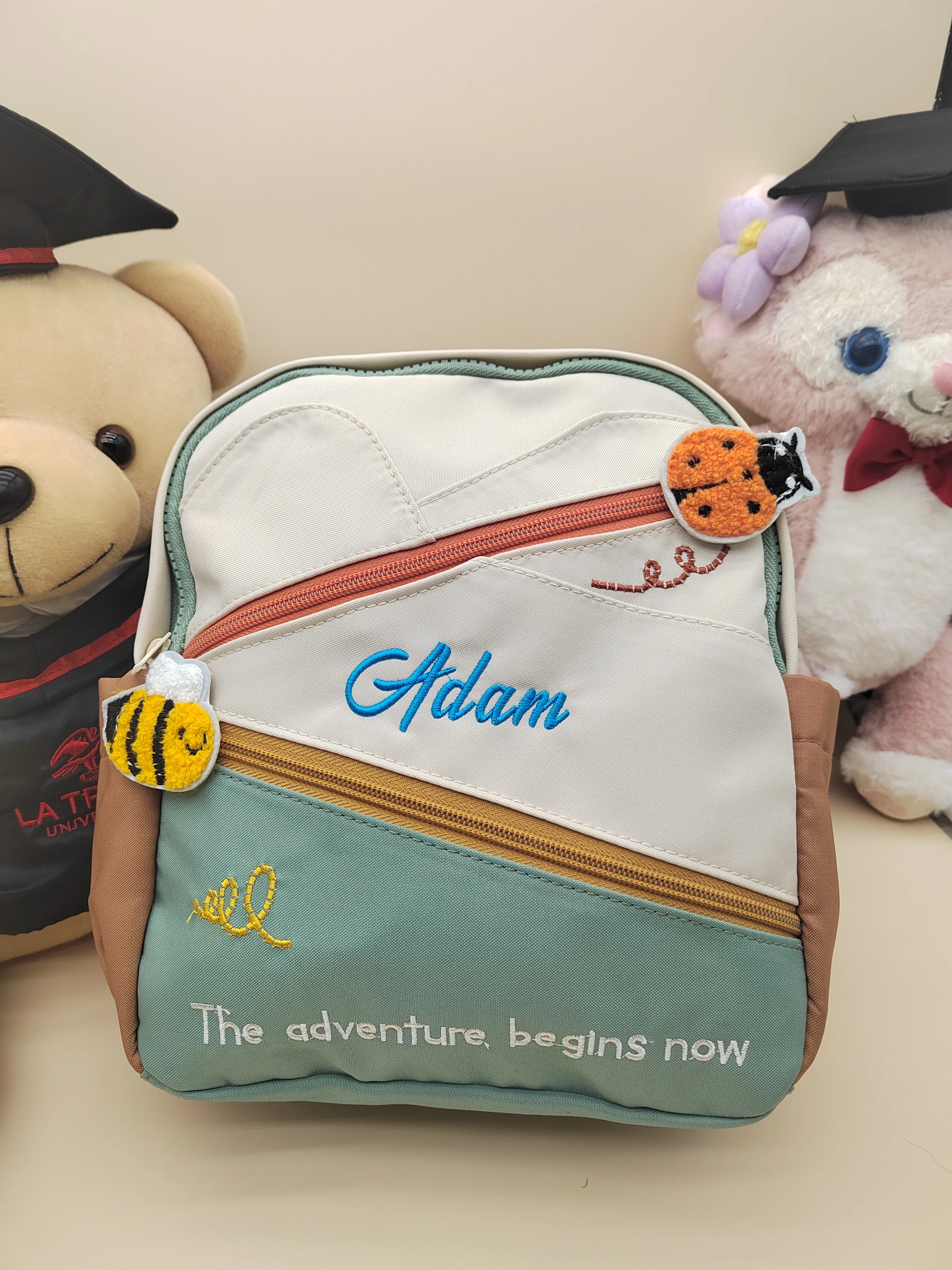 Mochila bordada personalizada para bebé, morral de animales para niño pequeño, cualquier nombre, bonito, regalo