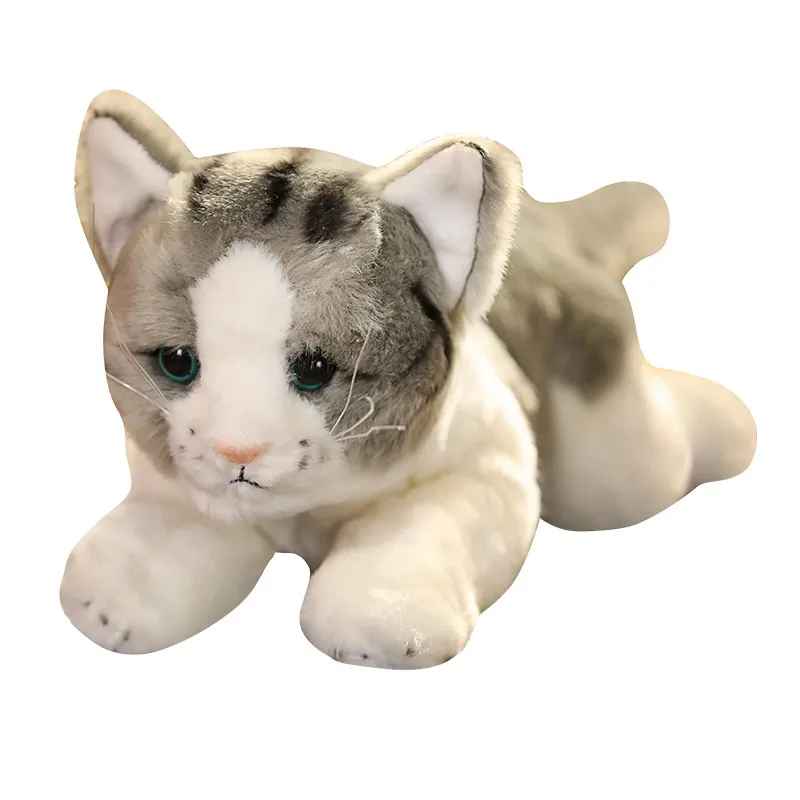 

Hot 1pc 32cm Cute Cats Leopardus Pardalis Plush Toys Simulation Dolls Stuffed Soft Real Like Animal Child Kids Decor Gift