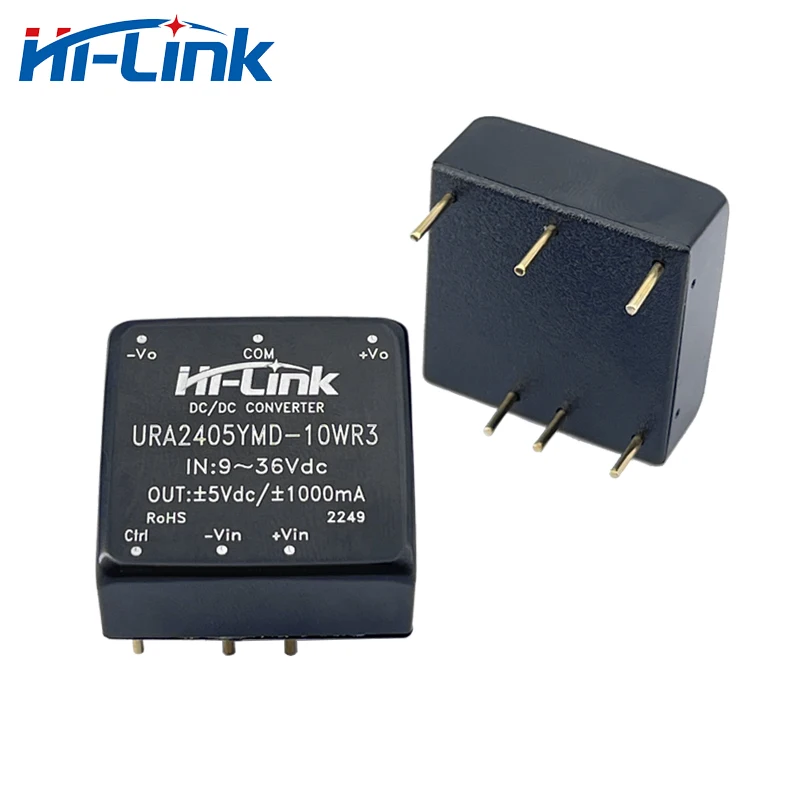 Hi-Link Offical Small Size URA2405YMD-10WR3 New 10W 24V to 5V 1A DC DC Converter Isolated Power Supply Module Smart Electronic