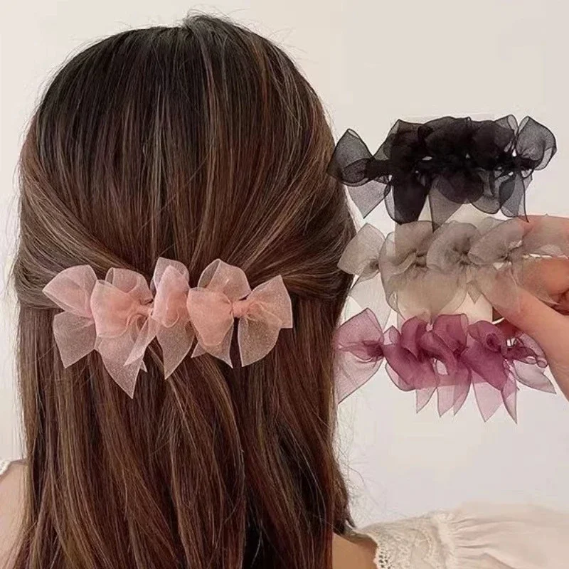 

Summer Elegant Double Bow Hairpin for Women Cute Bowknot Bowknot Hairpin Headwear Hair Accessories for Girl