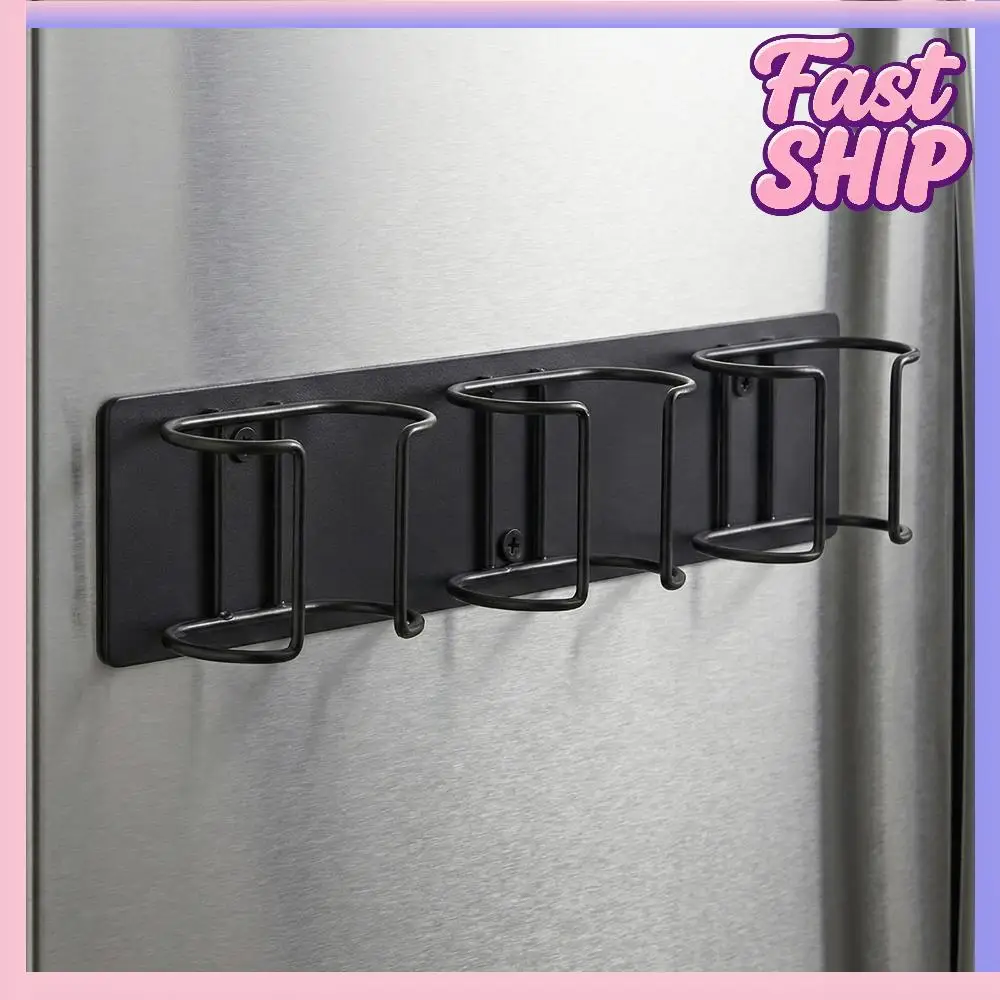 

Магнитный органайзер для бутылок с 6 держателями и 6 подставками для крышек, для кухонной кладовой и хранения в шкафах