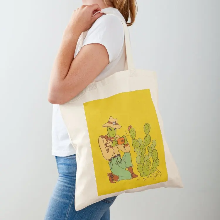 

Cactus lovin' cowboy alien Tote Bag Women's bags hand bags supermarket folding bag Cloth bag