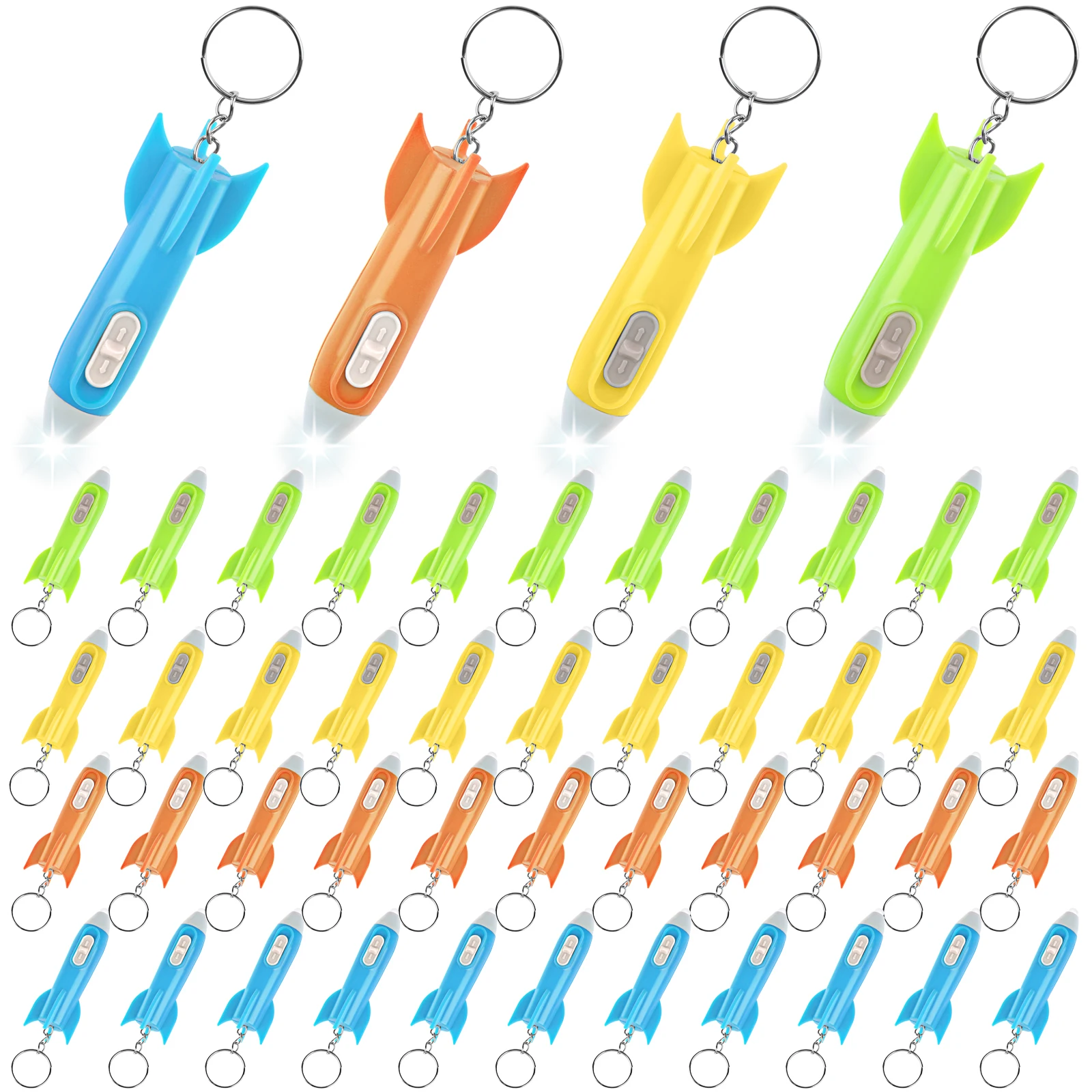 

48 Pieces Helicopter Flashlight Keychain, Mini Flashlight Keychain, Key Chains for Boys and Girls Birthday Party Favors