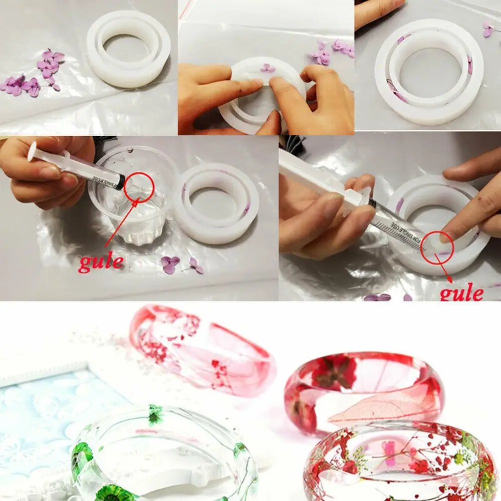 Casting Tools Transparent Mould Assorted Epoxy Silicone Ring Mold Jewelry Making DIY for Resin Craft