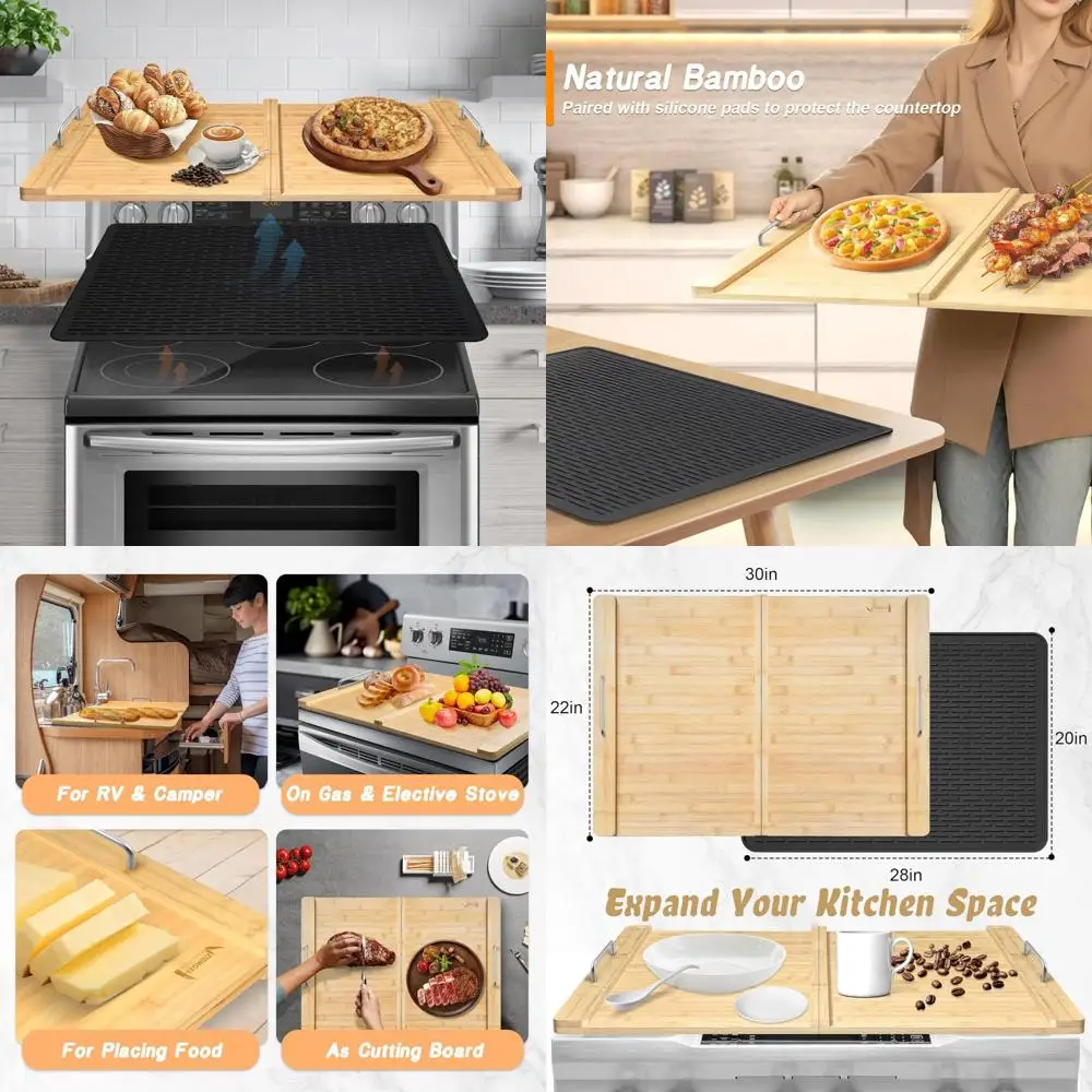 

Силиконовые верхние крышки для электрической и газовой плиты, складная доска для лапши, защита поверхности для приготовления пищи на автофургоне