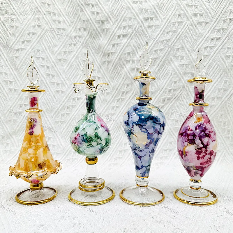 Egyptian Characteristic Flavor Bottle 15cm Essential Oil Bottle Colorful Glass Jewelry Ornament Tourist Souvenir