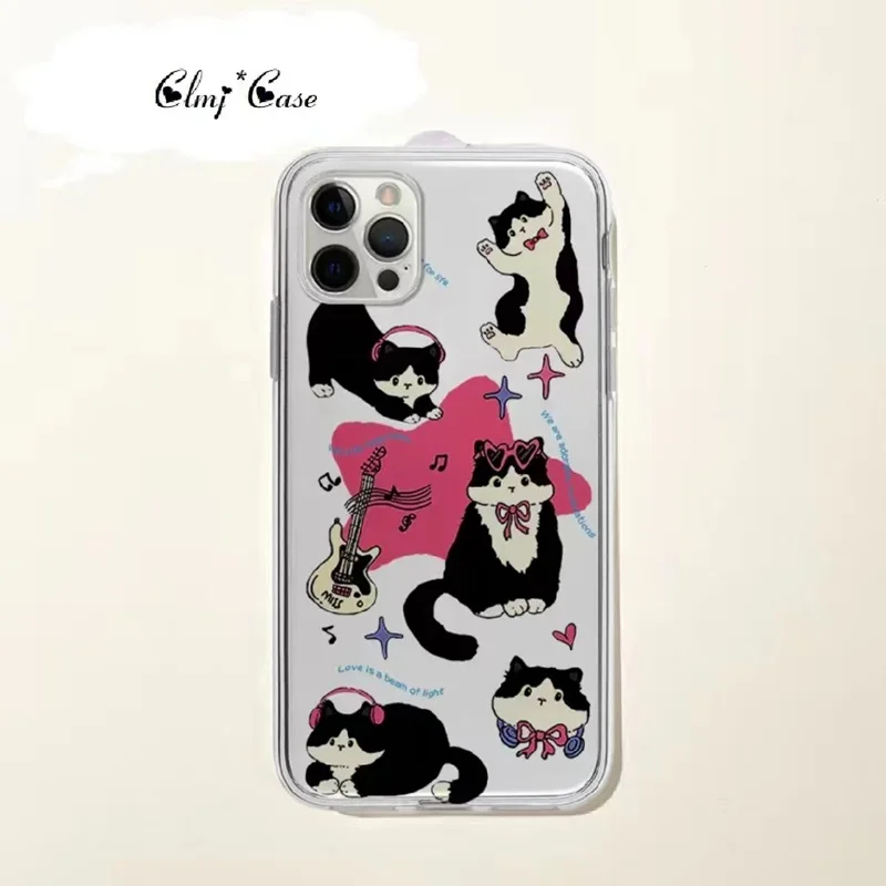 

Clmj Cute Cat Star Phone Case For Samsung Galaxy A54 5G A52 A53 A22 A23 S21 FE A13 A14 S22 Plus S23 Ultra Silicone Phone Cover