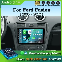 For Ford Fusion 1 2005 - 2012 Android 14 Carplay Auto Car Radio Multimedia Video Player Navigation GPS  No 2Din 2 Din DVD DSP 4G