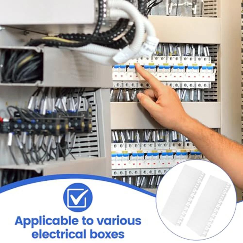 Slot Covers for Modular Electrical Panels Used in For Fuse Box and Distribution Board Installations ABS Material 12 or 24 Units