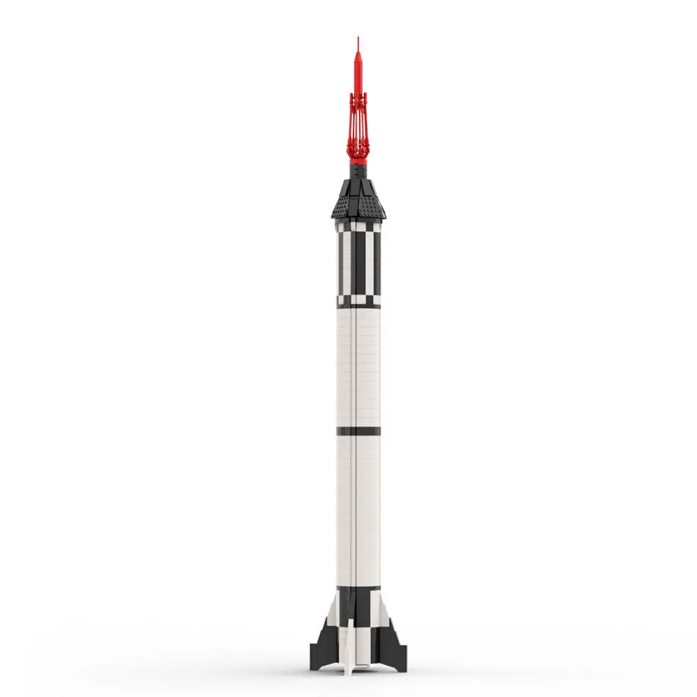 

The First Crewed Space Booster Rocket Launch Vehicle 1029 Pieces MOC Build