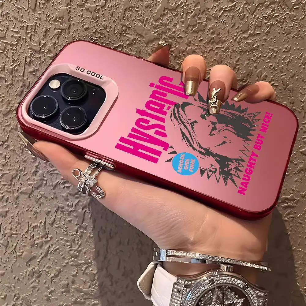 حافظة هاتف H_Hysteric G_GlamourS Girl لهاتف iPhone 17 16 15 14 13 12 Pro Max Plus غطاء خلفي ناعم متدرج ملون من مادة البولي يوريثان الحراري