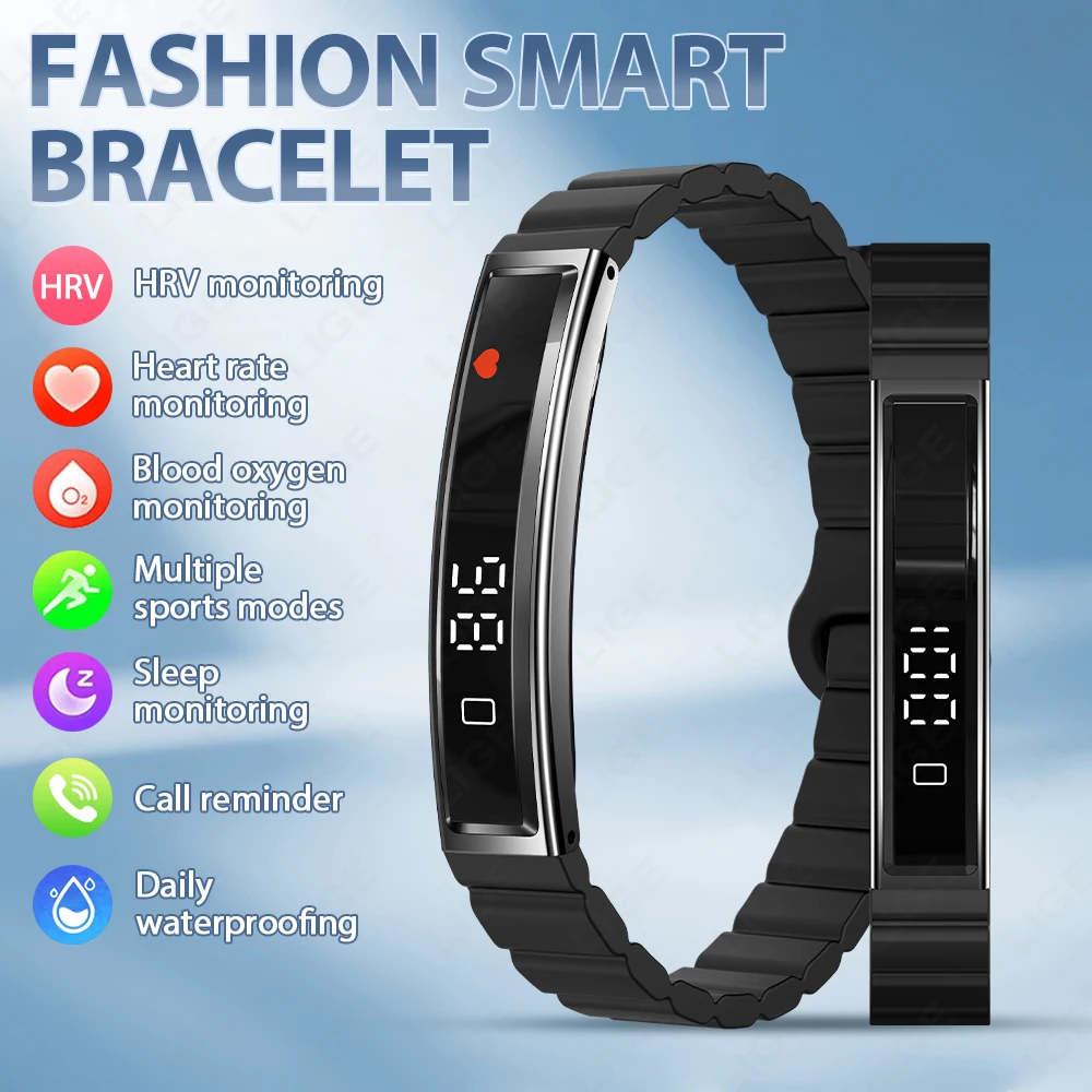 LIGE Sport Fitness Tracker Smart Armband Herzfrequenz Blut Sauerstoff Schlaf Monitor Uhren Anruf Erinnerung Smartwatch Schrittzähler Band
