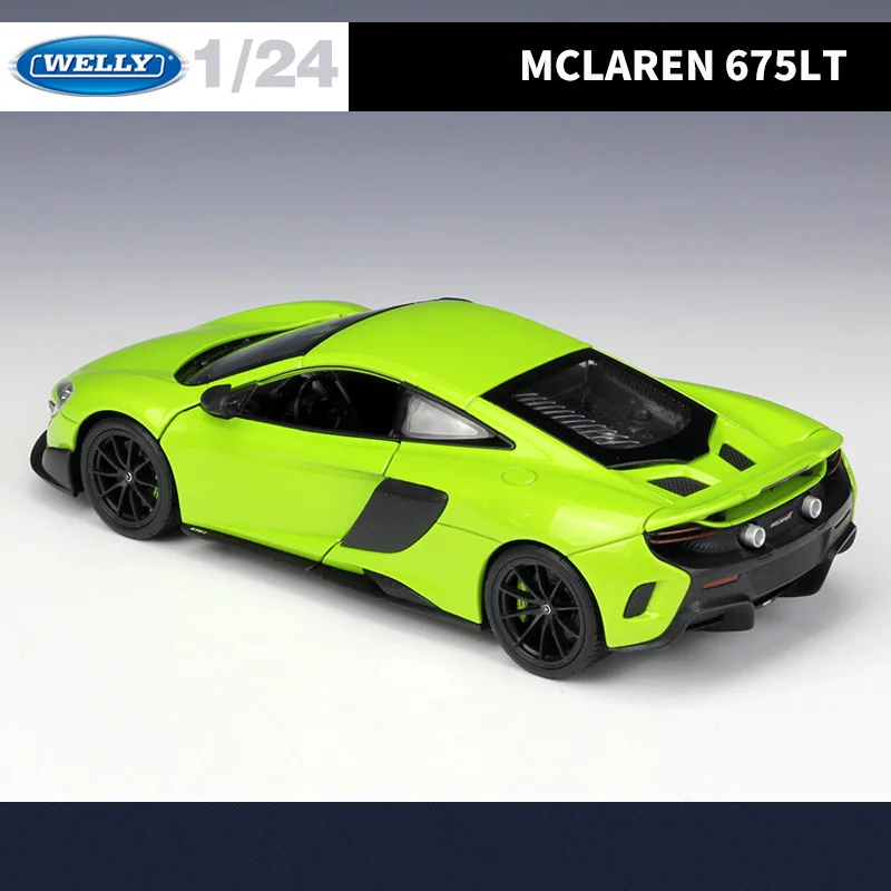 WELLY 1:24 McLaren 675LT Alloy Sports Car Model Diecast Metal Racing Car Vehicles Model High Simulation Collection Kids Toy Gift