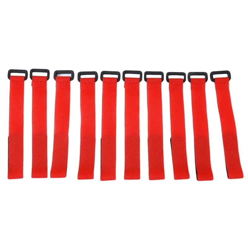 10 pz/set Cavo di Fascetta Cintura Riutilizzabile Canna Da Pesca Tie Holder Cinghia Bretelle di Fissaggio Gancio Anello Fisso Attrezzatura Scatola di Accessori