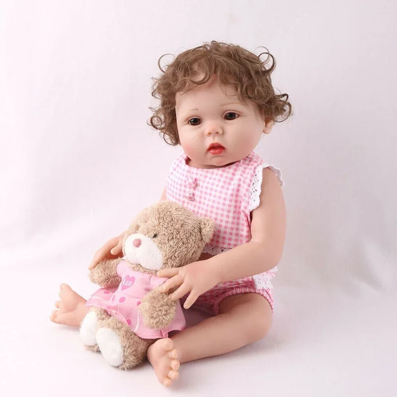 Bebes Reborn Doll 48cm Silicone Baby Doll Lifelike Touch Soft Fresh Color Toddler Bonecas Girl Birthday Gift Drop Shipping