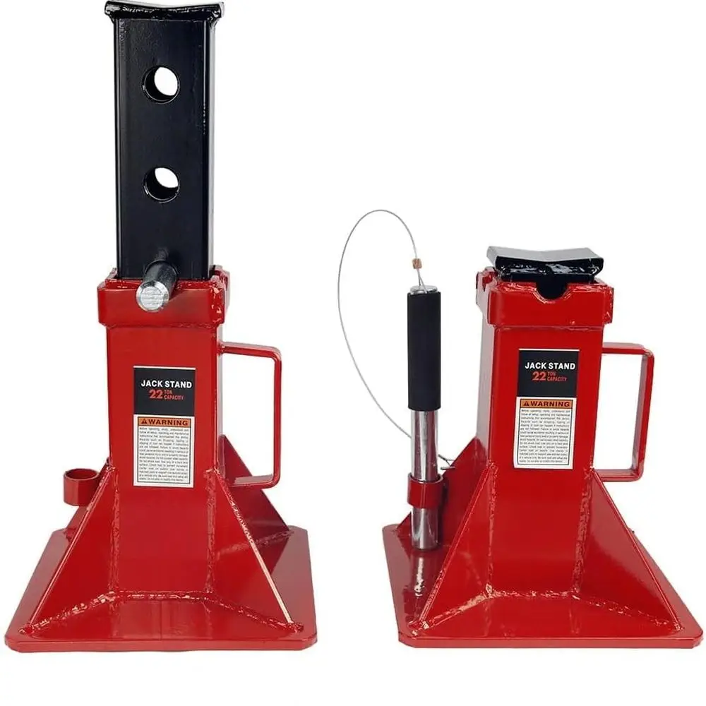 

22-Ton Capacity Jack Stands Pin Style Lock for Supporting Trucks Trailers Car, Automotive Jack Support, Adjustable Height, Set o