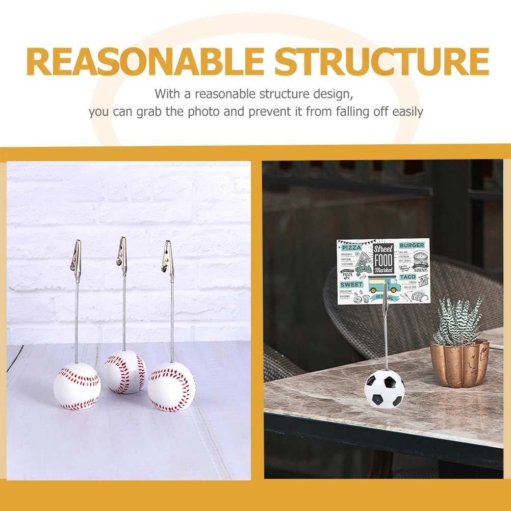 

Holders Ball Base Clip Desktop Card Accessories Memo Clips Reusable Picture