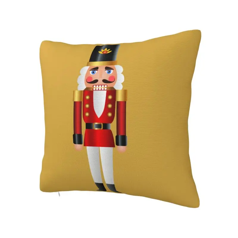 Cartoon Christmas Nutcracker Toy Soldier Nordic Throw Pillow Cover Living Room Decoration Sofa Cushion