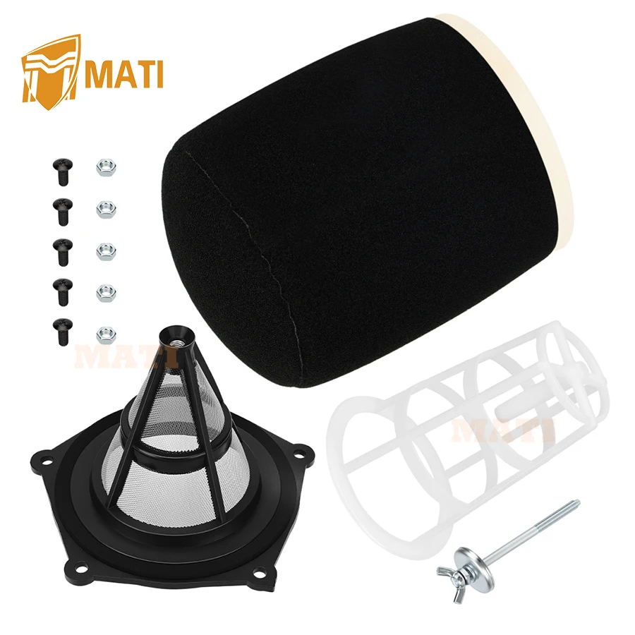 M MATI Air Filter + Cage Guide Holder kit For Yamaha YFZ450 R/X 2004-2024 5D3-14459-00-00
