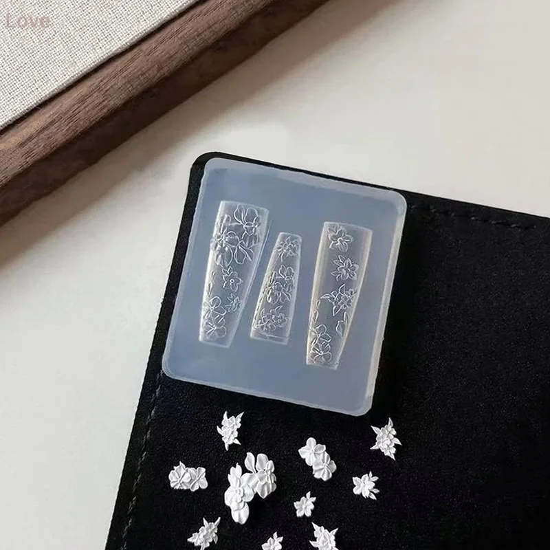 1 قطعة عيد الميلاد الكرتون سيليكون مسمار قالب عالية شفافة ثلاثية الأبعاد الإغاثة الباروك النمط الفرنسي مسمار قالب DIY بها بنفسك مانيكير مسمار الفن دي #3