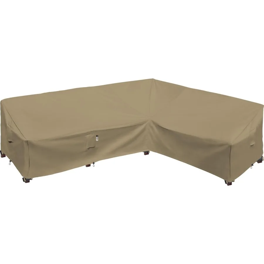 

Сверхмощный уличный секционный чехол для дивана 115X83 L-образный водонепроницаемый 600D чехол для дивана для патио для защиты садовой мебели для лужайки D