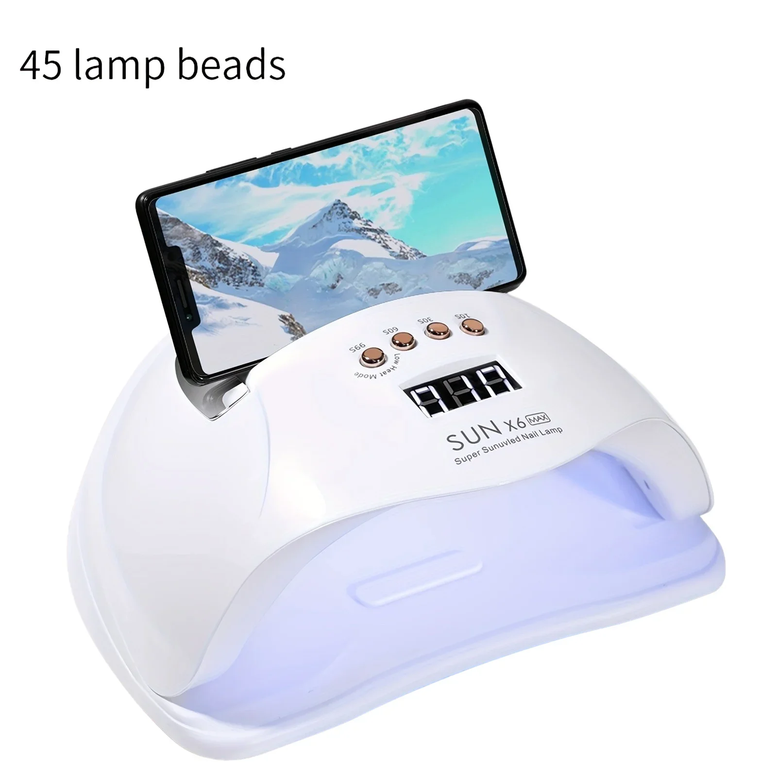 YIKOOLIN Professional UV LED Nail Lamp Professional Gel Polish Dryer Curing with 4 Timer Setting Auto Sensor 45/66 Beads Tools