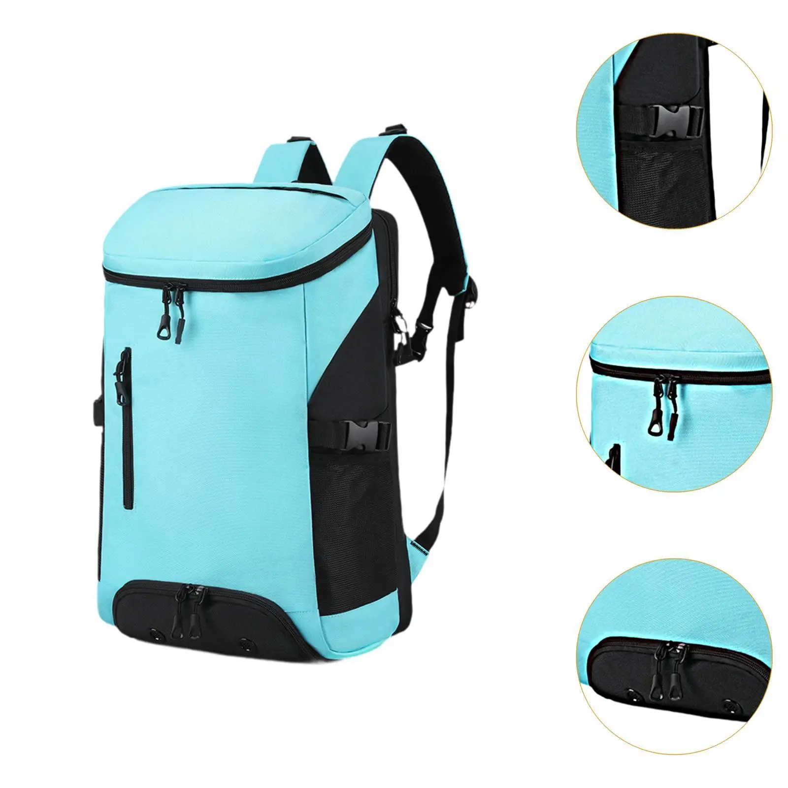 

Gym Badminton Backpack with Shoe Compartment Lightweight Tennis Racquet Bag Versatile Sports Carrier for Training