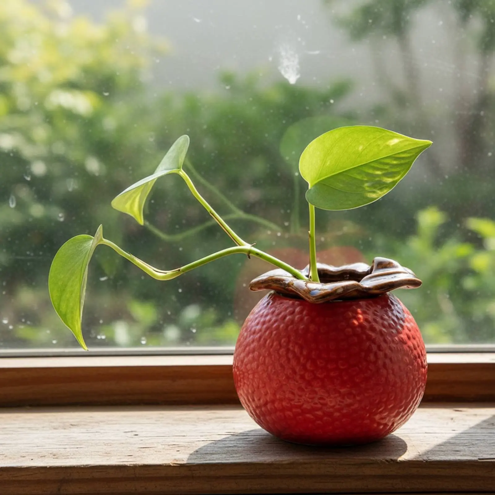 Lychee Shaped Vase Creative Shape Ceramic Hydroponic Pot Textured Fruit Planter Minimalist Design Small Desktop Planter