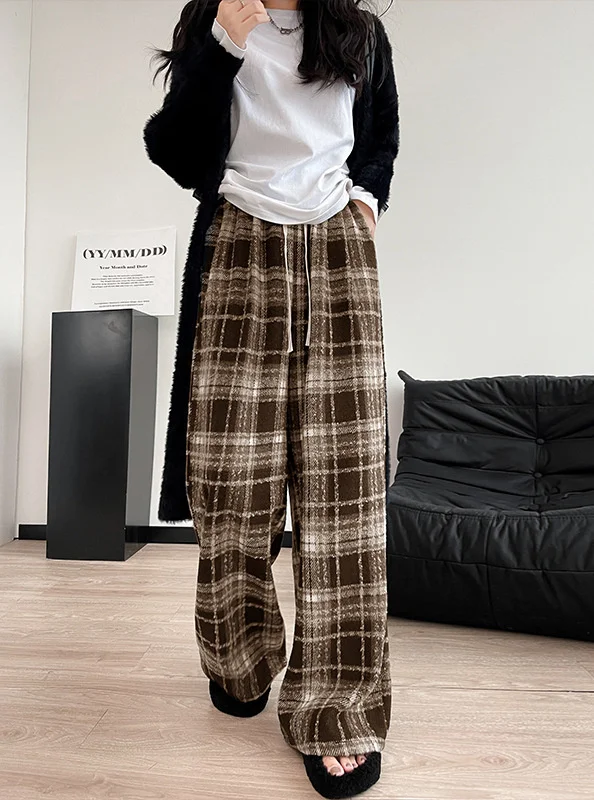 ワイドレッグパンツ ガールズ 日本 レディース 秋 スイートガール トレンド レギュラーフィット オフィス 職場 通気性 モダール プリーツ入り ホローパンツ