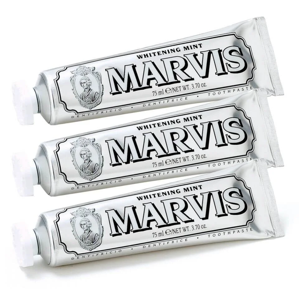 Marvis - Pasta de Dientes Blanqueadora con Sabor a Menta (85ml) - Paquete de 3