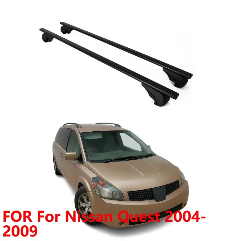 

For Nissan Quest 2004-2009 Roof Rack Cross Bars Set of 2 Black Durable Auto Carrier