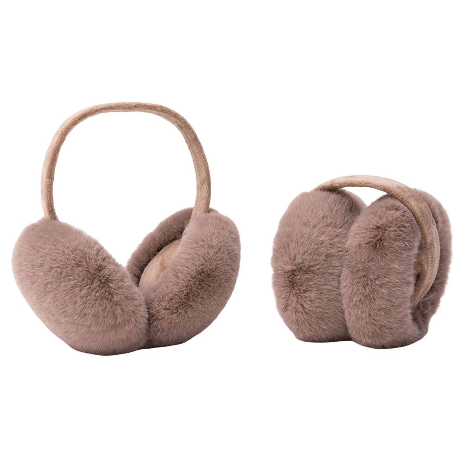 Plush Earmuff for Girls Women with Hign-Quality Aritificial Hair for Outdoor Activities Hiking Shopping