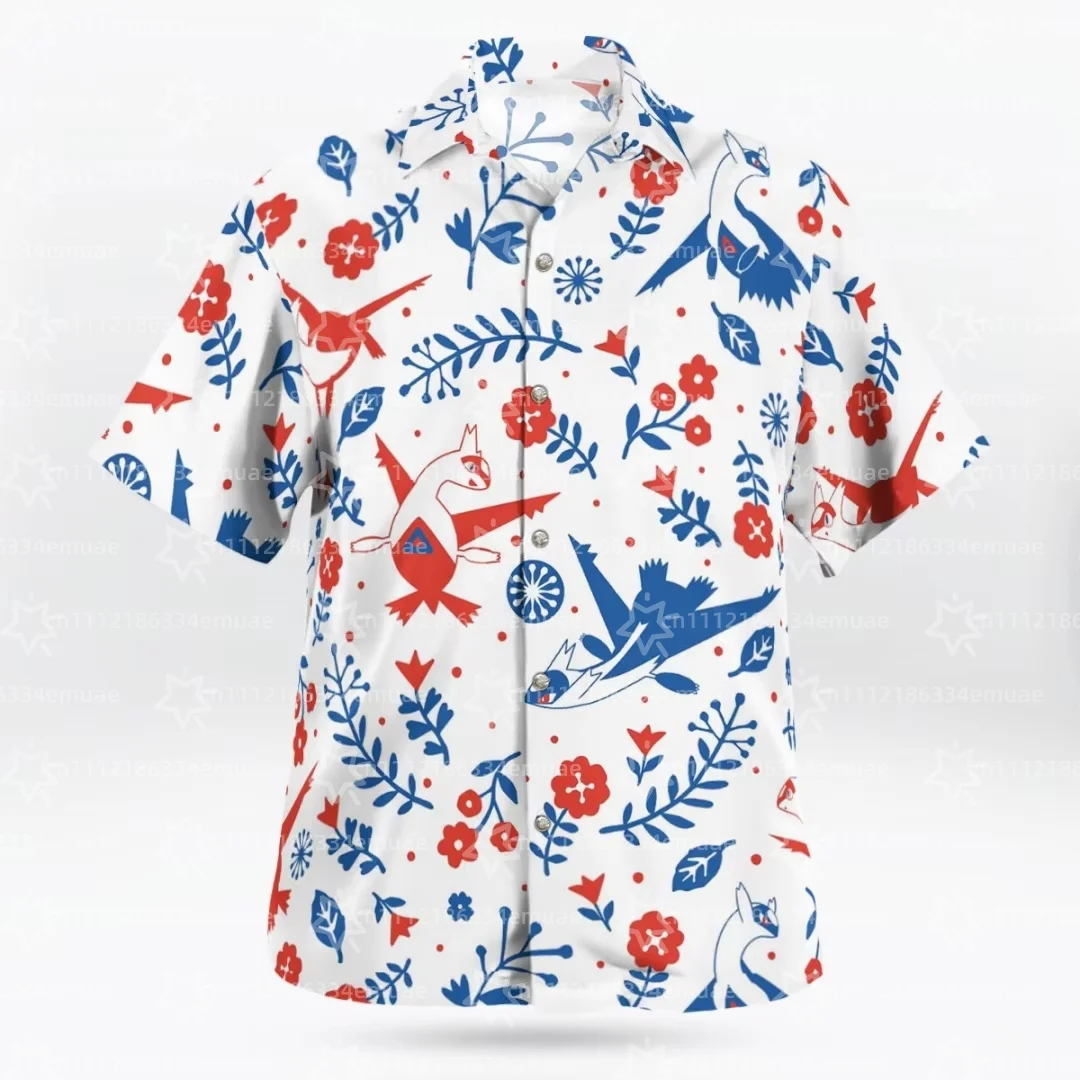 2026 SUMMER Aloha Latias Latios 하와이안 셔츠 그래픽 티셔츠 봄 스포츠 남성 캠프 셔츠 아동 의류 티셔츠 Y2k 여성 썸네일 2