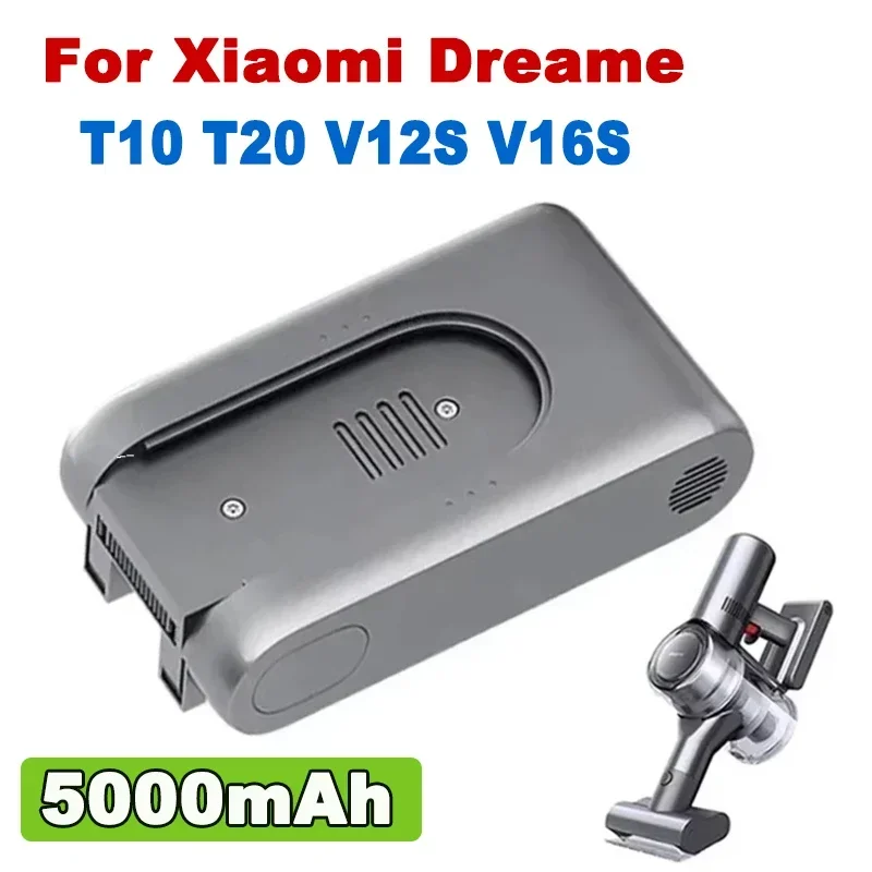 Replacement Battery for Xiaomi Dreame 25.2V 5000mAh T10 T20 V12S V16S R10Pro Cordless Vacuum Cleaner Rechargeable Li-ion Battery