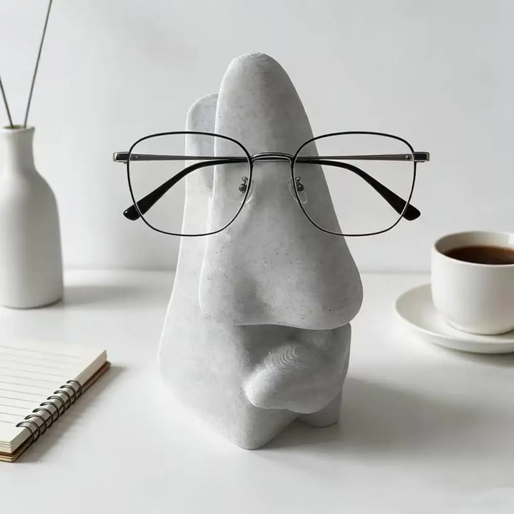 Eyeglass Stand 3d Printed Nose Shaped Glasses Holder Stand Abstract Face Sunglasses Display Rack Eyewear Organizer for Desk