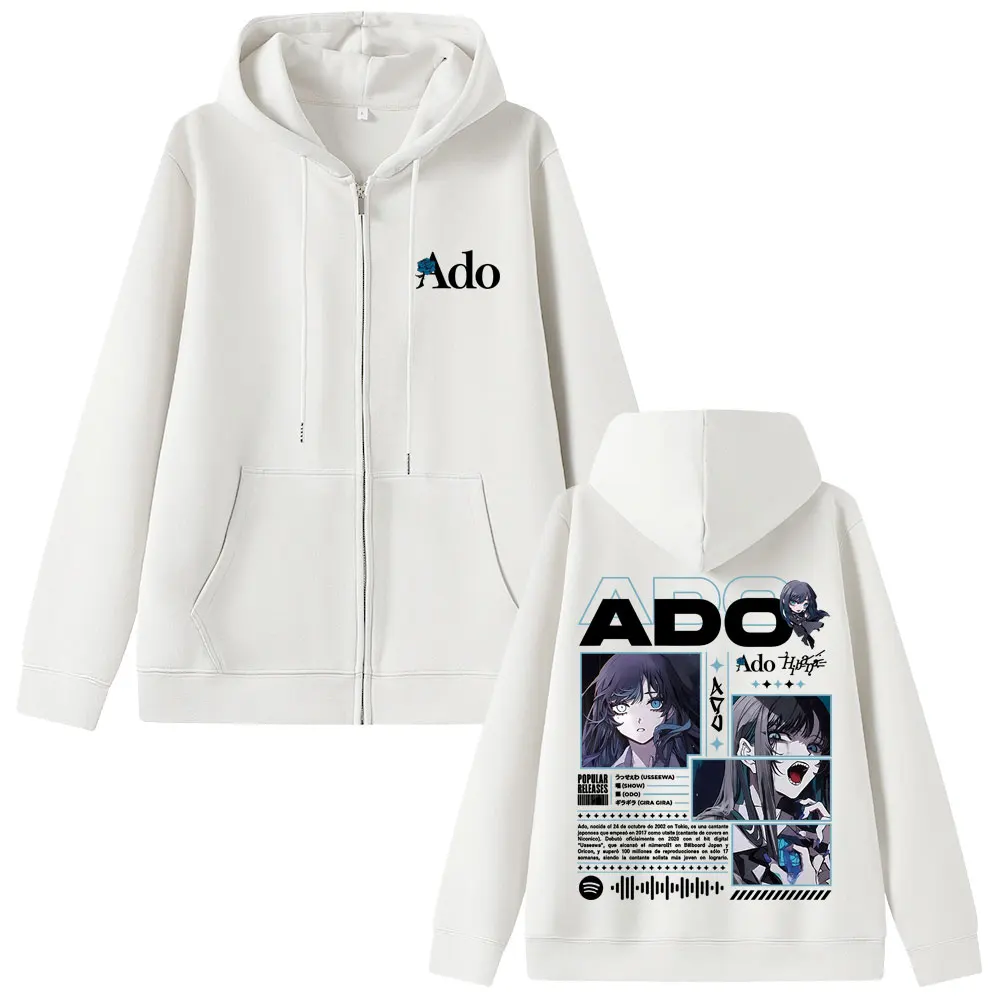 

Ado World Tour 2025 Hibana Zipper Hoodie Men Women Fashion Japanese Style Zip Up Jacket Men's Casual Oversized Zip Up Sweatshirt