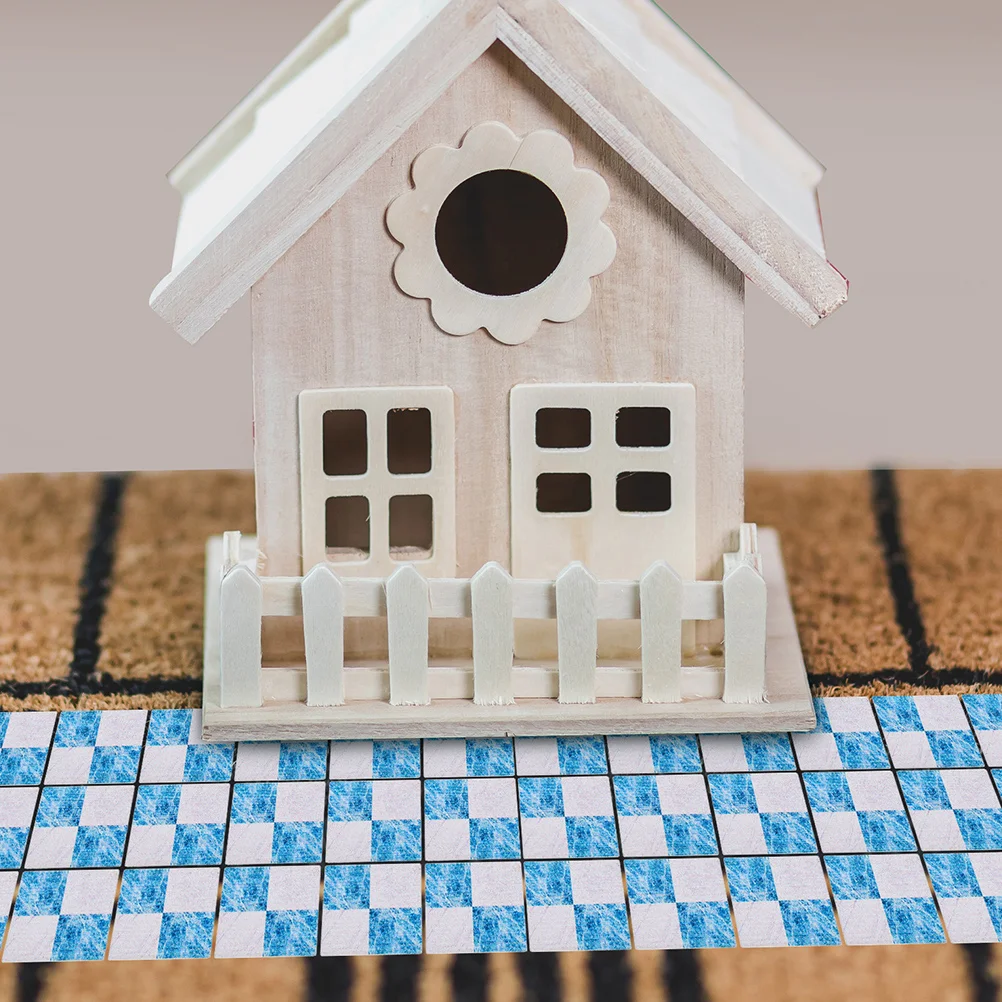 

18pcs Wooden Miniature Miniature Furniture Accessories Floorboards Kids Toy House House Floorboard Decor Lightweight