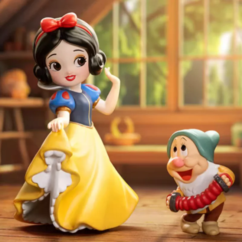 POP MART Disney Snow White Classic Series Anime Action Figure Guess Bag Ornament Figurines Home Decor Desktop Dolls Model Gift