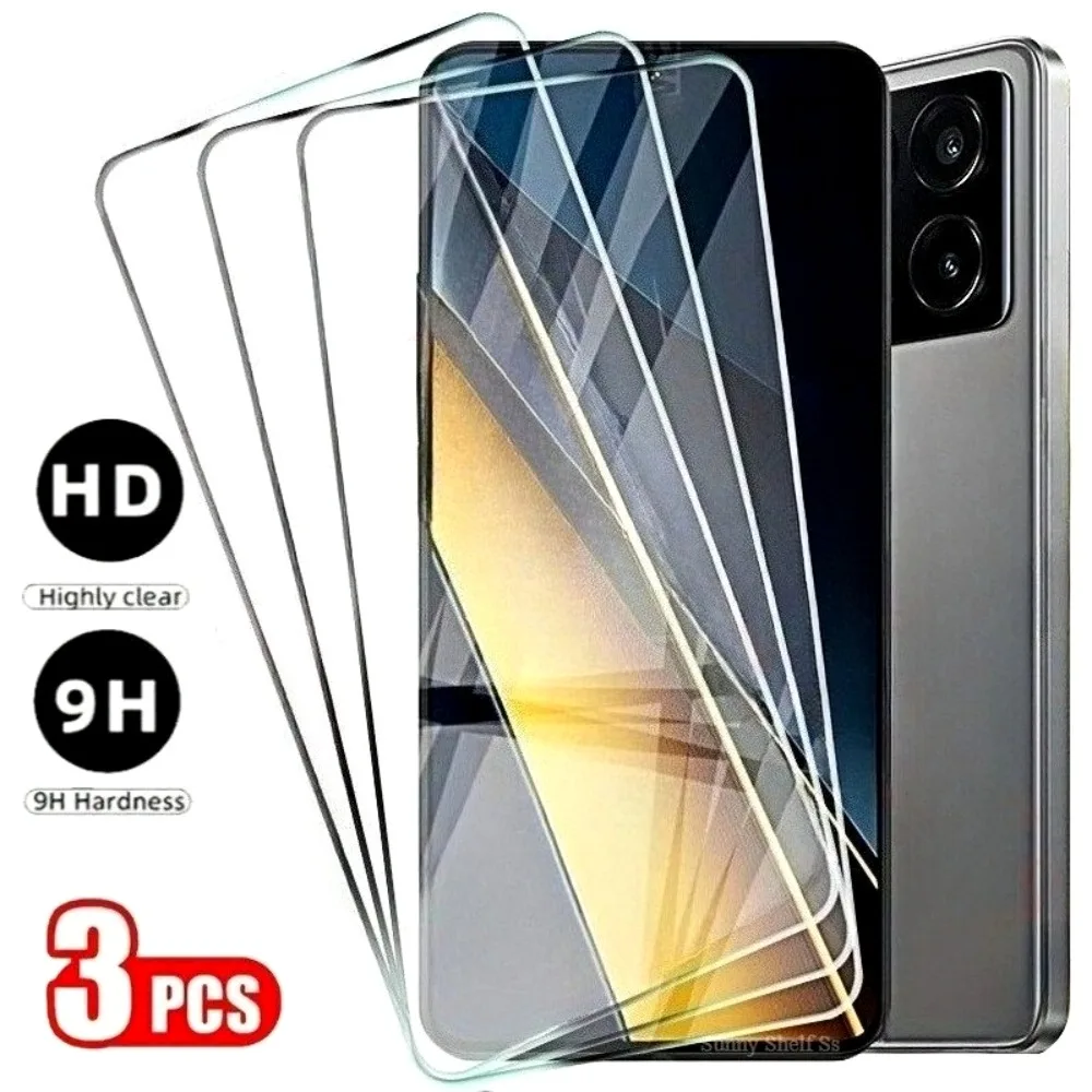 

3Pcs Ultra Clear Screen Protector for Xiaomi Poco X7 X6 X5 Pro X4 X3 GT NFC Tempered Glass for Poco F7 Ultra F6 F5 Pro F3 F4 GT