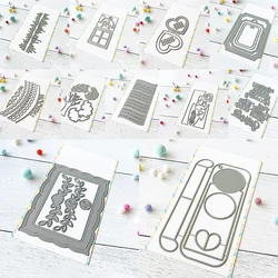 Celebration Box Green Tree Shaker Hearts Pond Scene Wishes Metal Cutting Dies DIY Card Making Scrapbooking Stencil