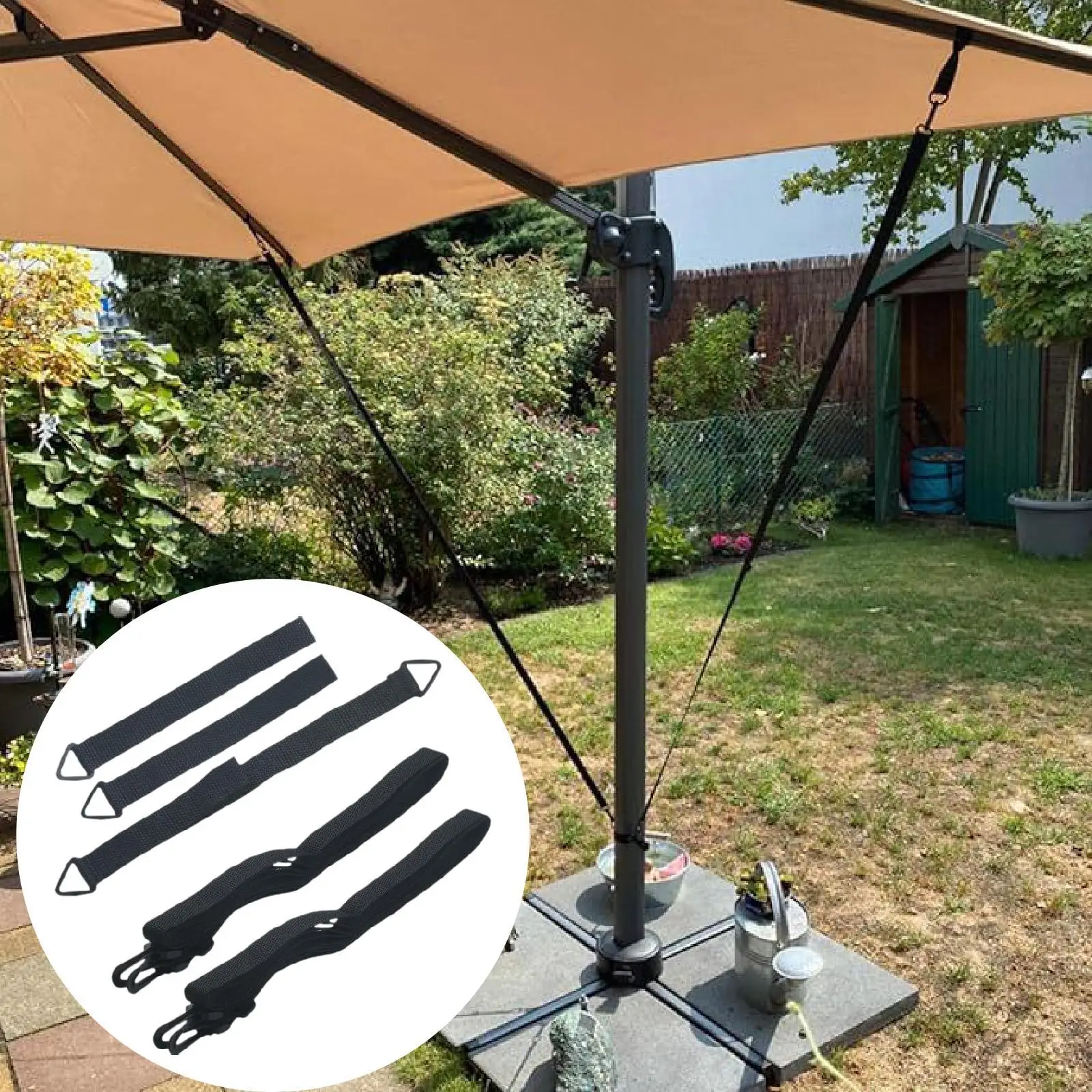 5 قطع من أشرطة المظلة للاستخدام الخارجي، أربطة آمنة لهياكل الظل الكبيرة #1