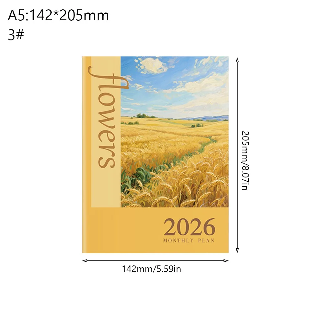 A4 A5 2026 Schedules Notebook 24 Sheets Work Efficiency Planner Notebook Life Check-in Learning Plan Agenda Planner Students