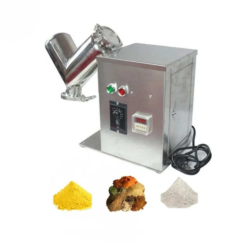 Top Quality Small V Type Powder Mixer Lab Fertilizer Milk Food Washing Additive Powder V Shape Ingredient Mixing Blender Machine