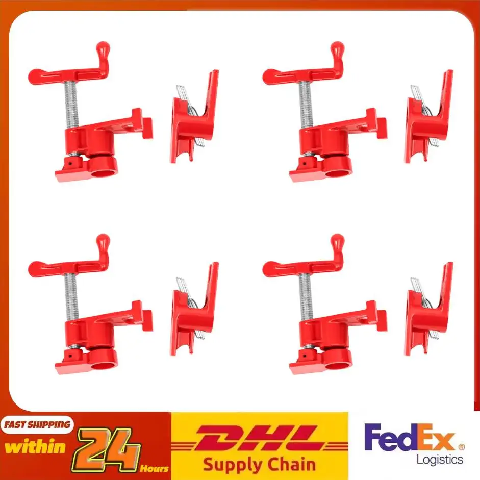 

Деревообрабатывающие зажимы для труб 3/4 дюйма, 4 шт., прочные, эффективные, стабильные, для плотников и столяров