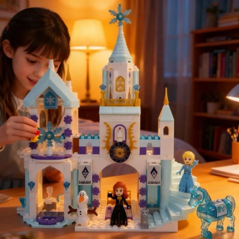 

Elsa Frozen Castle Building Blocks Toy for Girls A Great Puzzle Set for Developing Intelligence and Creativity
