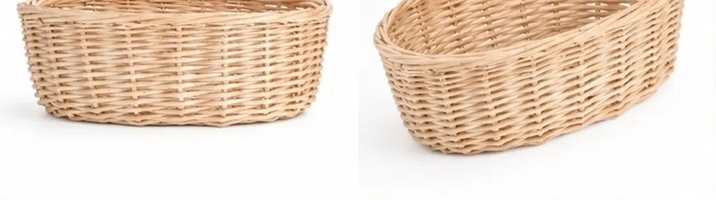Rattan Basket Bread Storage Kitchen Woven Fruit Serving Halloween Christmas New Year Bread Basket Table Bread Basket Woven